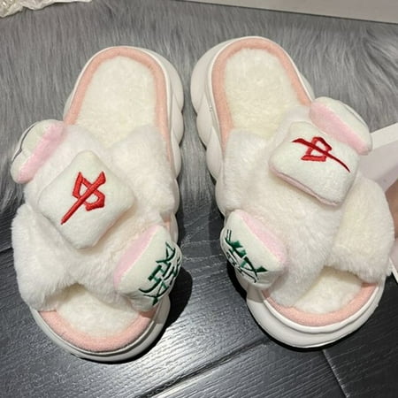 CoCopeanut 2022 Platform Height 4cm Fluffy Fur Slippers Women Winter Warm Lovely Flowers Upper Design Plush Home Slippers Women Shoes
CoCopeanut 2022 Platform Height 4cm Fluffy Fur Slippers Women Winter Warm Lovely Flowers Upper Design Plush Home Slippers Women Shoes