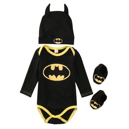 Newborn Infant Baby Boy Batman Romper Jumpsuit Shoes Hat Clothes 3Pcs Outfits Set 0-24M
Newborn Infant Baby Boy Batman Romper Jumpsuit Shoes Hat Clothes 3Pcs Outfits Set 0-24M