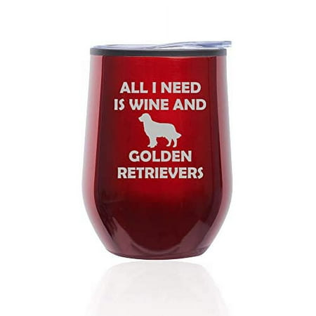 Stemless Wine Tumbler Coffee Travel Mug Glass with Lid All I Need Is Wine And Golden Retrievers Funny (Red)
Stemless Wine Tumbler Coffee Travel Mug Glass with Lid All I Need Is Wine And Golden Retrievers Funny (Red)