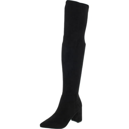 Steve Madden Shaya Women s Faux Suede Above The Knee Block Heel Boots