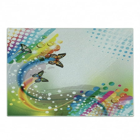 Colorful Cutting Board Trippy Flying Butterflies with Colored Comet Bubbles Creative Design Decorative Tempered Glass Cutting and Serving Board Small Size Multicolor by Ambesonne
Colorful Cutting Board Trippy Flying Butterflies with Colored Comet Bubbles Creative Design Decorative Tempered Glass Cutting and Serving Board Small Size Multicolor by Ambesonne