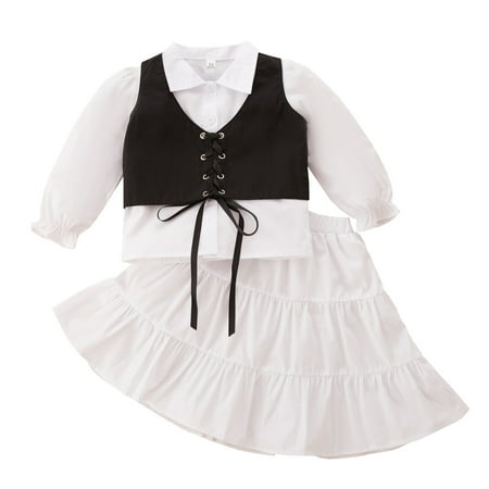 Kids Toddler Baby Girls Autumn Spring Cotton Long Sleeve Shirt Vest Skirts Set Clothes
Kids Toddler Baby Girls Autumn Spring Cotton Long Sleeve Shirt Vest Skirts Set Clothes