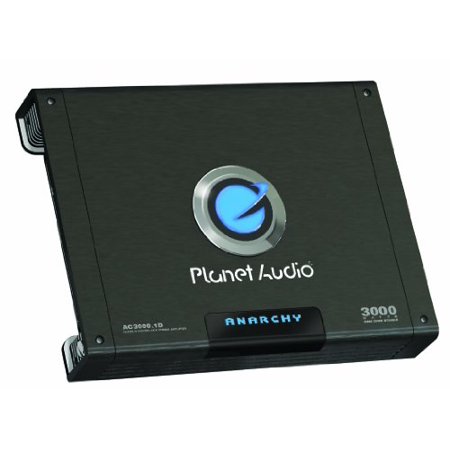Planet Audio Anarchy Ac3000.1d Car Amplifier - 1 Kw Rms - 3 Kw Pmpo - 1 Channel - Class D 105 Db Snr - 20 Hz To 250 Hz (ac3000-1d)