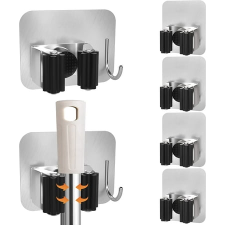6 PCS Mop and Broom Holder Wall Mount Garden Tool Organizer Broom Gripper Holds Self Adhesive No Drilling Stainless Steel Broom Organizer with Hook for Home Bathroom Kitchen Garden
6 PCS Mop and Broom Holder Wall Mount Garden Tool Organizer Broom Gripper Holds Self Adhesive No Drilling Stainless Steel Broom Organizer with Hook for Home Bathroom Kitchen Garden