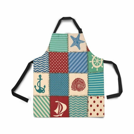 ASHLEIGH Adjustable Bib Apron for Women Men Girls Chef with Pockets Nautical Patchwork Seashell Starfish Anchor Wheel Crab Novelty Kitchen Apron for Cooking Baking Gardening Grooming Cleaning
ASHLEIGH Adjustable Bib Apron for Women Men Girls Chef with Pockets Nautical Patchwork Seashell Starfish Anchor Wheel Crab Novelty Kitchen Apron for Cooking Baking Gardening Grooming Cleaning