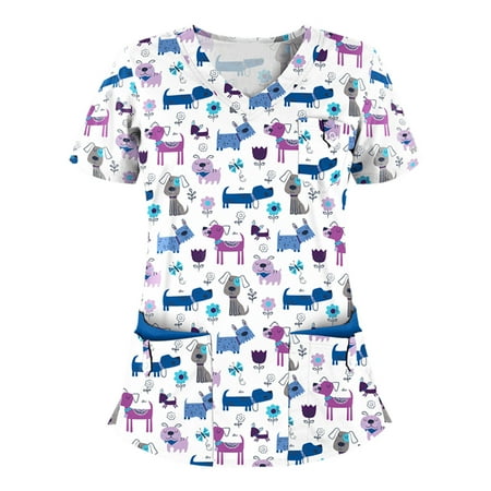 Women Scrub_Top Working Uniform Blouse Short Sleeve V-Neck Workwear T-Shirt with Pocket Comfy Tops XXL
Women Scrub_Top Working Uniform Blouse Short Sleeve V-Neck Workwear T-Shirt with Pocket Comfy Tops XXL