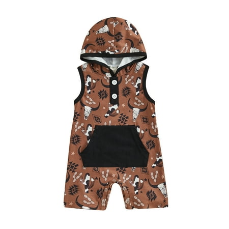 Wassery Western Baby Boy Romper 3 6 12 18 Months Infant Cow Print Sleeveless Hooded Tank Jumpsuit Shorts Newborn Cute Summer Outfits 0-18M
Wassery Western Baby Boy Romper 3 6 12 18 Months Infant Cow Print Sleeveless Hooded Tank Jumpsuit Shorts Newborn Cute Summer Outfits 0-18M