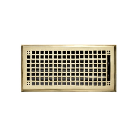 Signature Hardware 915125-6-14 Mission Brass Wall Register - Brass 
Signature Hardware 915125-6-14 Mission Brass Wall Register - Brass
