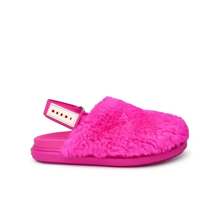 MARNI Ciabatta In Pelo Fucsia