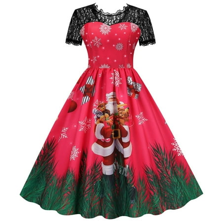 Maxi Dress for Women Sweater Dress Christmas Printed Fashion Women s Patchwork Short Sleeve Lace V-Neck Dress Red Dress Summer Dresses Womens Dress Pants Summer Savings Pink XL
Maxi Dress for Women Sweater Dress Christmas Printed Fashion Women s Patchwork Short Sleeve Lace V-Neck Dress Red Dress Summer Dresses Womens Dress Pants Summer Savings Pink XL