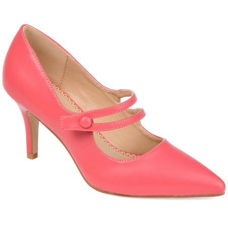Journee Collection Womens Sidney Pointed Toe Mid Heel Pumps