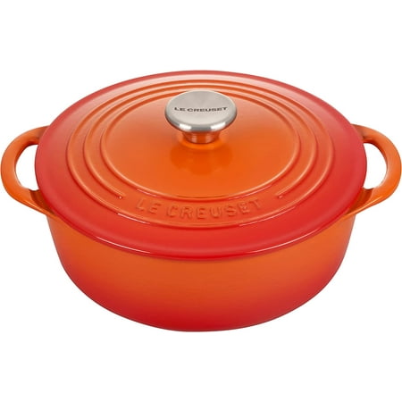 Le Creuset Enameled Cast Iron Shallow Round Oven 2.75 Qt. Flame