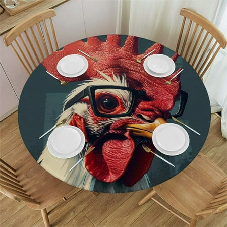 Sheronv Chicken Glasses Red Mohawk Round Table Cover Stain Resistant Washable Indoor Outdoor Tablecloth Kitchen Dining Wedding Parties Outdoor Fitted 100% Polyester Fiber 38-42 
Sheronv Chicken Glasses Red Mohawk Round Table Cover Stain Resistant Washable Indoor Outdoor Tablecloth Kitchen Dining Wedding Parties Outdoor Fitted 100% Polyester Fiber 38-42
