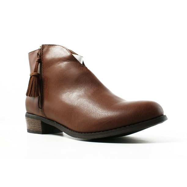 New Dirty Laundry Womens Chrystal Burnishe-248 Tan Ankle Boots Size 9.5