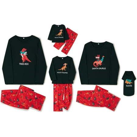 Family Matching Pajamas Outfits Long Sleeve Cartoon Dinosaur Printed Tops + Elastic Waist Pants Jammies Matching Set Christmas Xmas Holiday Nightwear
Family Matching Pajamas Outfits Long Sleeve Cartoon Dinosaur Printed Tops + Elastic Waist Pants Jammies Matching Set Christmas Xmas Holiday Nightwear