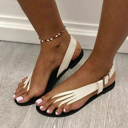 Parity Life Womens Flat Sandals Women s Fashion Sandals Round Toe Clip Buckle Flat Bottom Side Hollow Large Size Sandals Beach Sandals White 37
Parity Life Womens Flat Sandals Women s Fashion Sandals Round Toe Clip Buckle Flat Bottom Side Hollow Large Size Sandals Beach Sandals White 37