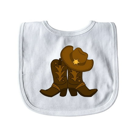 Inktastic Sheriff Hat With Boots Gift Baby Boy or Baby Girl Bib