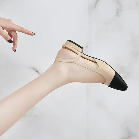 Cathalem Women s Summer New Colorblocking Back Empty Cover Toe Round Head Thick Heel 1.5cm Low Heel Sandals Women Shoes Sandals Beige 9
Cathalem Women s Summer New Colorblocking Back Empty Cover Toe Round Head Thick Heel 1.5cm Low Heel Sandals Women Shoes Sandals Beige 9
