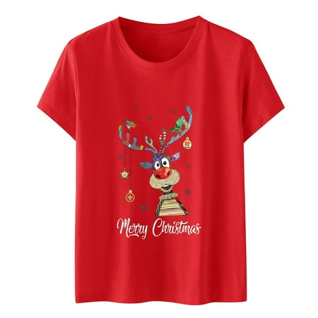 Plus Size Tops for Women Womens Shirts Women Leisure T-shirt Printed Crew Neck Short Sleeve Pullover Blouse Tops Nursing Tank Tops Black Corset Top on Sale Clearance Red 2XL
Plus Size Tops for Women Womens Shirts Women Leisure T-shirt Printed Crew Neck Short Sleeve Pullover Blouse Tops Nursing Tank Tops Black Corset Top on Sale Clearance Red 2XL