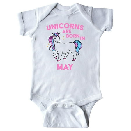 Inktastic Unicorns are Born in May Gift Baby Boy or Baby Girl Bodysuit