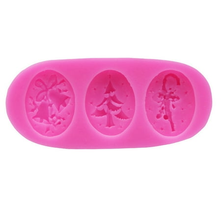 tsondianz Christmas Tree Christmas Bell Cane Fondant Silicone Cake Mold