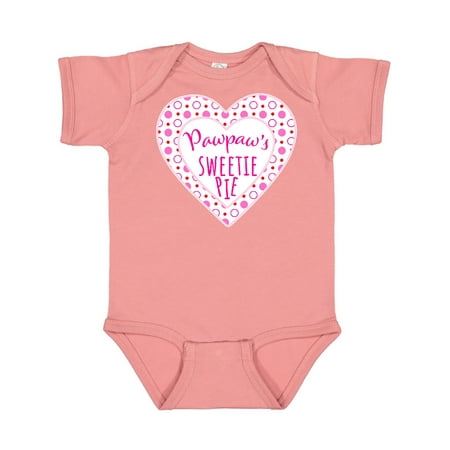 

Inktastic Pawpaw s Sweetie Pie with Pink Hearts Gift Baby Boy or Baby Girl Bodysuit