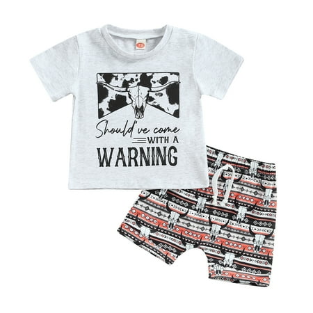 Western Baby Boy Summer Clothes 6M 12M 18M 24M 3Y Cow Print Short Sleeve T-Shirt Top Elastic Waist Shorts Set
Western Baby Boy Summer Clothes 6M 12M 18M 24M 3Y Cow Print Short Sleeve T-Shirt Top Elastic Waist Shorts Set