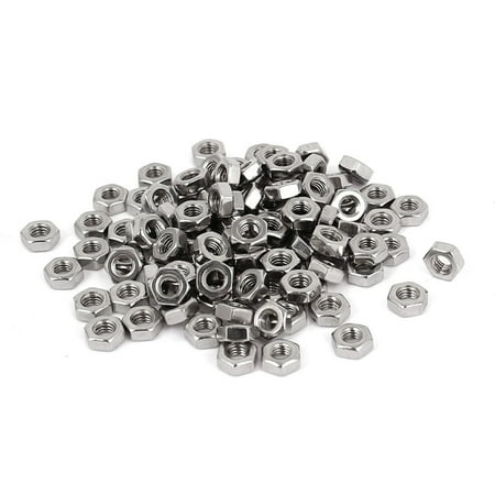 Metric Hex Nuts 304 Stainless Steel Fastener DIN934 100pcs for