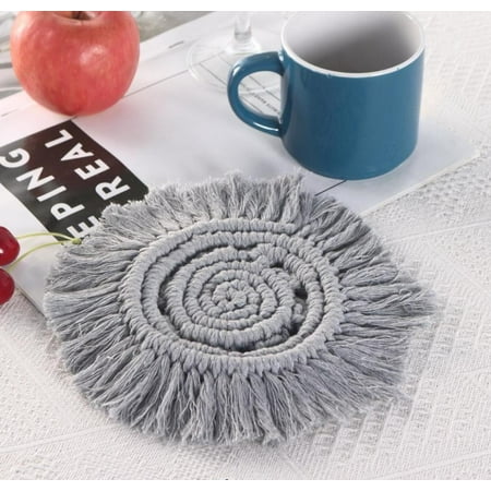 Kitchen Utensils and Gadgets Gray Cotton Woven Coasterss Thickened Tassel Insulated Mat Bohemian Desktop Placemat
Kitchen Utensils and Gadgets Gray Cotton Woven Coasterss Thickened Tassel Insulated Mat Bohemian Desktop Placemat