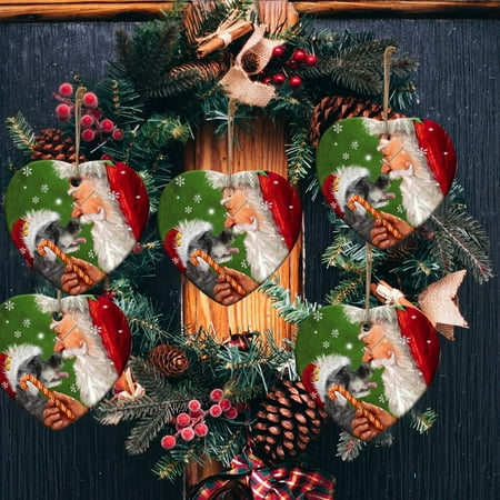 loopsun Xmas Christmas Tree Ornaments Pendant DIY Snowman And Dog Pendant