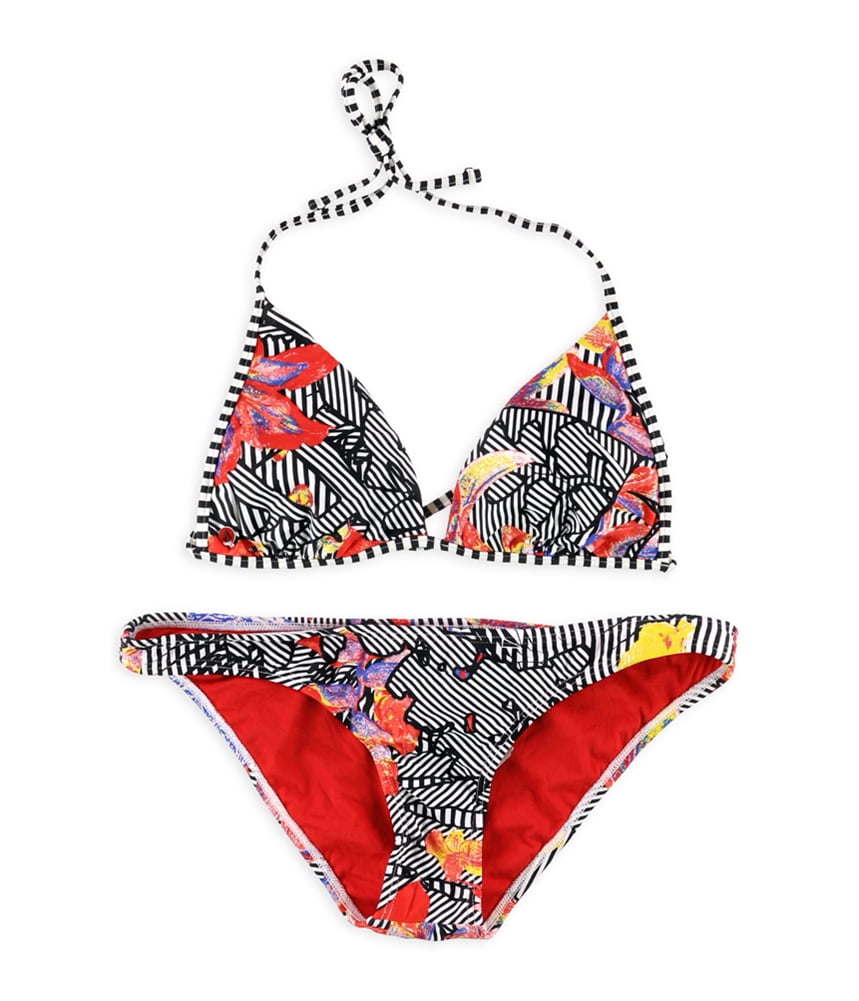 Volcom Volcom Womens Mixed Stripe Side Tab 2 Piece Bikini Walmart