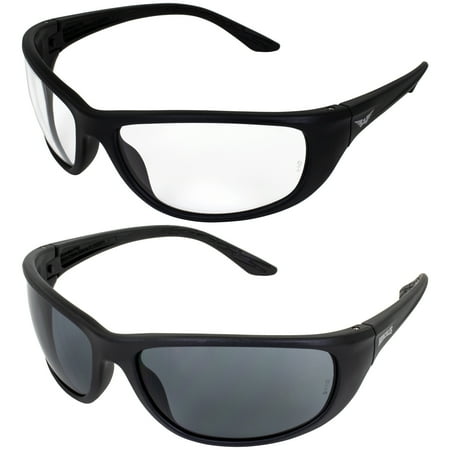 2 Pair Global Vision Hercules 6 Cycling Shooting Safety Glasses Black Frames with Clear and Smoke Lenses
2 Pair Global Vision Hercules 6 Cycling Shooting Safety Glasses Black Frames with Clear and Smoke Lenses