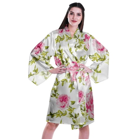 Moomaya Printed Womens Kimono Sleeve Robes Satin Silk Getting Ready Bridal Robe Coverup
Moomaya Printed Womens Kimono Sleeve Robes Satin Silk Getting Ready Bridal Robe Coverup