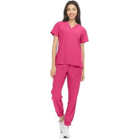 Hey Collection Womens Stretch Colorful V-Neck Jogger Scrubs Set Medical Nursing Tops with Four Pocket Scrubs Jogger Pants
Hey Collection Womens Stretch Colorful V-Neck Jogger Scrubs Set Medical Nursing Tops with Four Pocket Scrubs Jogger Pants