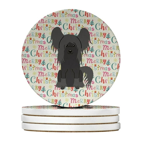 Merry Christmas Chinese Crested Black Large Sandstone Coasters Pack of 4 4 in x 4 in
Merry Christmas Chinese Crested Black Large Sandstone Coasters Pack of 4 4 in x 4 in
