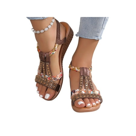 Gomelly Women Beach Sandal Ankle Strap Dress Shoe Strappy Wedge Sandals Bohemia Casual Shoes Travel Party Wedges Dark Brown 5.5
Gomelly Women Beach Sandal Ankle Strap Dress Shoe Strappy Wedge Sandals Bohemia Casual Shoes Travel Party Wedges Dark Brown 5.5
