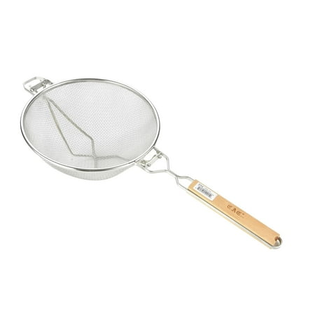 Strainer Mesh Stainless Steel Reinforced Double W/ Wood Handle 10-1/4 Dia Stainless Steel Silver 2 packs
Strainer Mesh Stainless Steel Reinforced Double W/ Wood Handle 10-1/4 Dia Stainless Steel Silver 2 packs