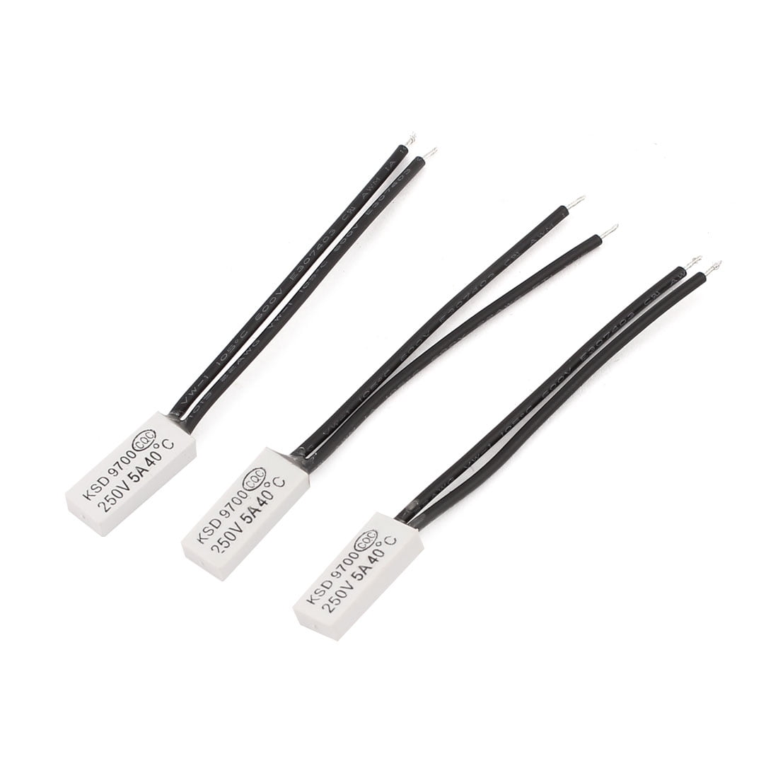 3pcs KSD9700 60 Celsius NO Bimetal Thermostat Temperature Control Switch 250V 5A