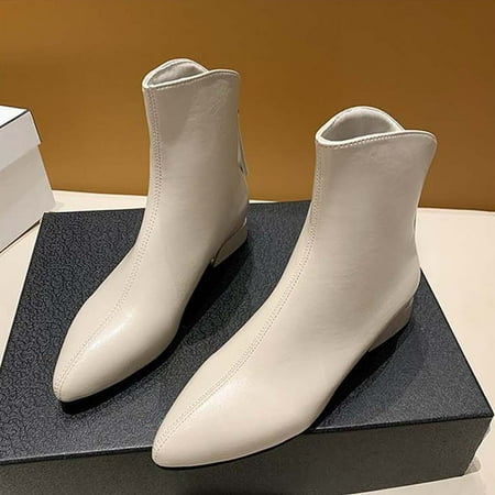 Qepwscx Autumn Fashion Ladies Pointed Toe Short Low Heels Back Zipper Leather Boots
Qepwscx Autumn Fashion Ladies Pointed Toe Short Low Heels Back Zipper Leather Boots
