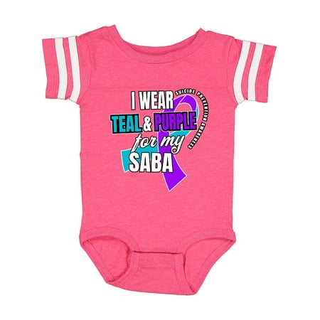 Inktastic Suicide Prevention I Wear Teal and Purple for My Saba Gift Baby Boy or Baby Girl Bodysuit
Inktastic Suicide Prevention I Wear Teal and Purple for My Saba Gift Baby Boy or Baby Girl Bodysuit