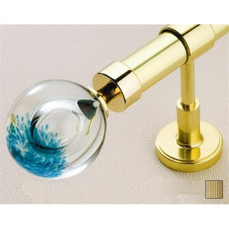 Orion 1031 Curtain Rod Set - 1 in. - Antique Brass - 48 in.