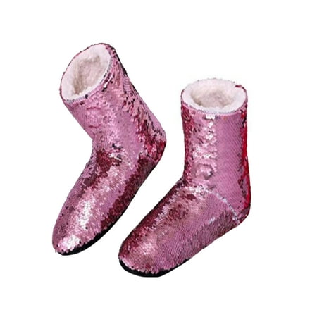 Lacyhop 1-2Pair Ladies Color Changing Slip on Bootie Slippers