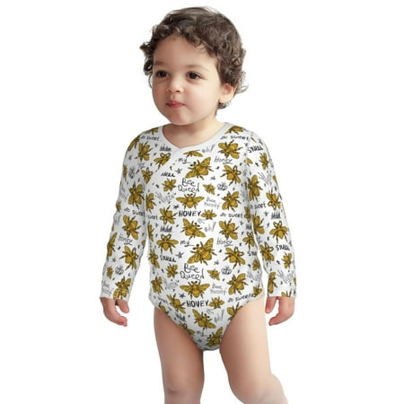 Fotbe Hohey Bee Golden2 Pattern Unisex-baby Long-sleeve Bodysuit Long Sleeve Bodysuits One-piece 100% Organic Cotton for Infant Baby Boys Unisex-2 Years
Fotbe Hohey Bee Golden2 Pattern Unisex-baby Long-sleeve Bodysuit Long Sleeve Bodysuits One-piece 100% Organic Cotton for Infant Baby Boys Unisex-2 Years