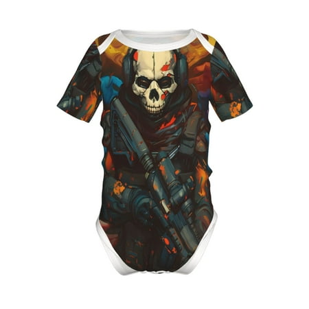 Junzan Vibrant Skull Soldier Print Short-Sleeve Baby Climbing Clothes Bodysuits for Infant One-Piece for Baby Boys & Girls Baby Clothes Baby Romper with Snap Closure-18 Months
Junzan Vibrant Skull Soldier Print Short-Sleeve Baby Climbing Clothes Bodysuits for Infant One-Piece for Baby Boys & Girls Baby Clothes Baby Romper with Snap Closure-18 Months