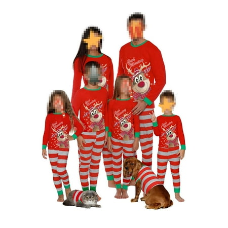Calsunbaby Christmas Family Matching Pajamas Set Print Round Collar Tops Stripe Trousers Sleepwear Nightwear
Calsunbaby Christmas Family Matching Pajamas Set Print Round Collar Tops Stripe Trousers Sleepwear Nightwear