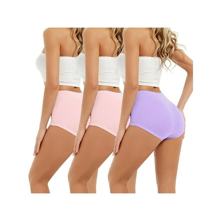 Avamo Ladies Comfy Full Coverage Panties 3 Pack Stretch Lingerie Women Solid Color Daily Briefs 2 Pink + 1 Purple 4XL
Avamo Ladies Comfy Full Coverage Panties 3 Pack Stretch Lingerie Women Solid Color Daily Briefs 2 Pink + 1 Purple 4XL