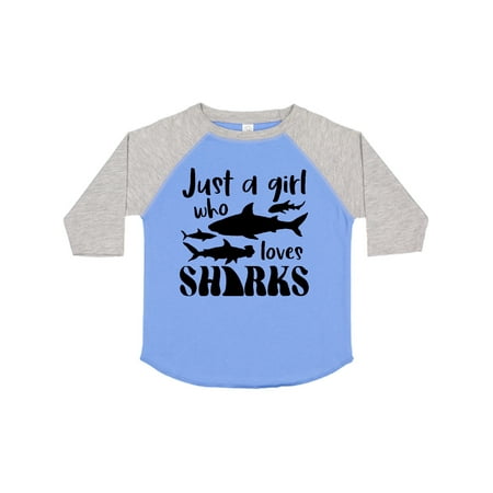 Inktastic Just a Girl Who Loves Sharks Gift Toddler Toddler Girl T-Shirt