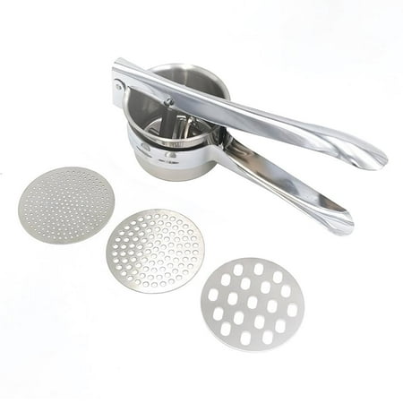 Potato Press Stainless Steel Potato Squeezer Manual Baby Food Strainer Rust-Proof Potato Ricer Silver Potato Masher with 3 Filters for Potato Fruit Vegetable Baby Food
Potato Press Stainless Steel Potato Squeezer Manual Baby Food Strainer Rust-Proof Potato Ricer Silver Potato Masher with 3 Filters for Potato Fruit Vegetable Baby Food