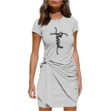 Inkach Women S Summer Casual Solid Color Short Sleeve Round Neck Tight-Fitting Dress
Inkach Women S Summer Casual Solid Color Short Sleeve Round Neck Tight-Fitting Dress