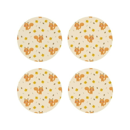 Fuzoiu Squirrel And Leaves Print Leather Coasters Set Drink Coasters Set of 4 for Tabletop Protection Durable PVC Coasters Home Décor and Housewarming Gift-Round Shape
Fuzoiu Squirrel And Leaves Print Leather Coasters Set Drink Coasters Set of 4 for Tabletop Protection Durable PVC Coasters Home Décor and Housewarming Gift-Round Shape
